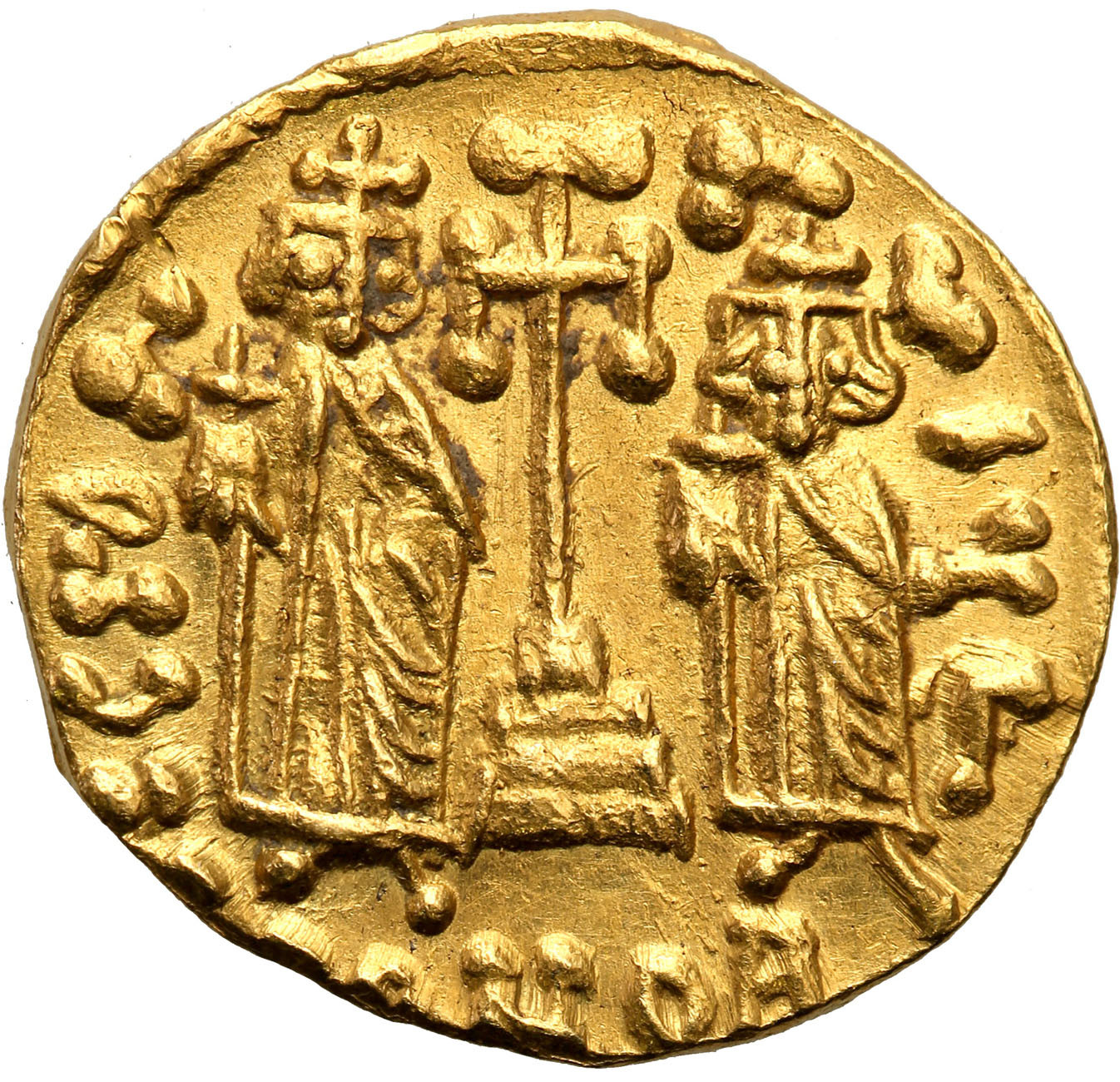 Bizancjum. Constantine IV, Heraclius i Tiberis 668-685. Solidus 668-685, Konstantynopol